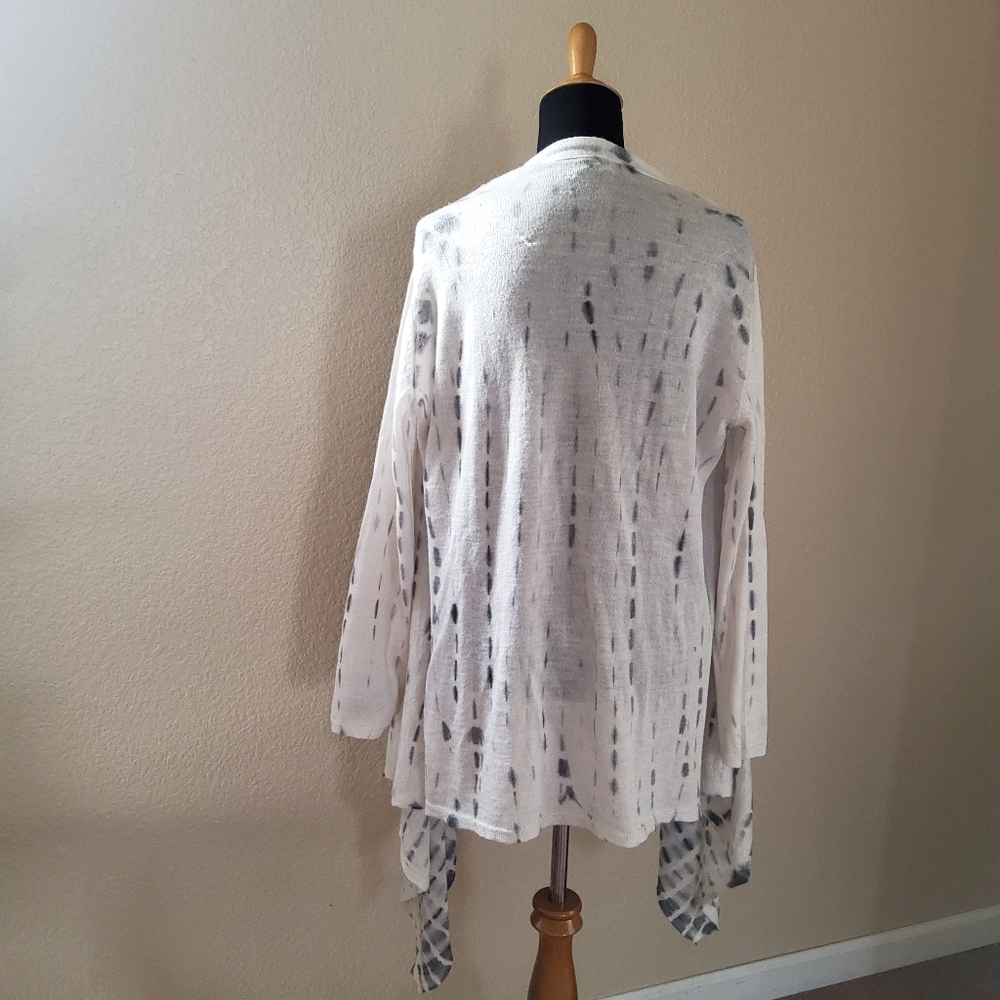 Eileen Fisher Alpaca Silk Drape Tie Die Cardigan Size L - Picture 10 of 14